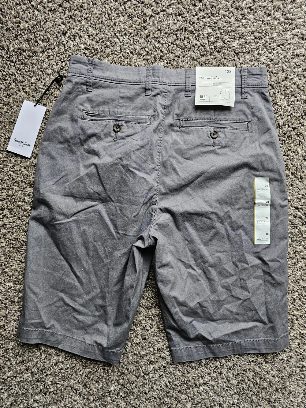 Goodfellow & Co men's Linden shorts Gray Flat-Front Casual Men’s Shorts